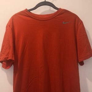 Nike Dri-Fit orange athletic workout short sleeve shirt (used condition)